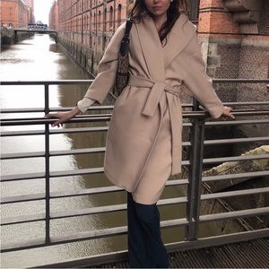 Elegant Cream Women's Wrap Coat